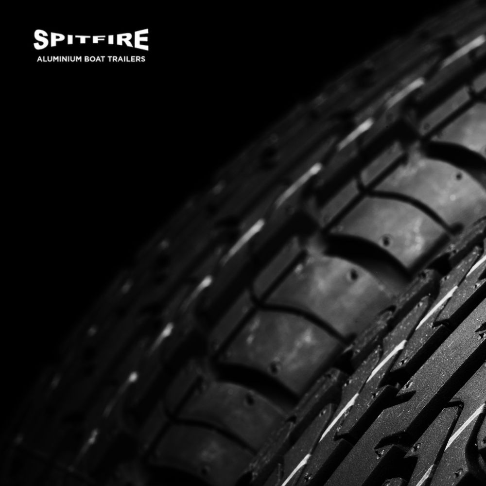 tyre in black background